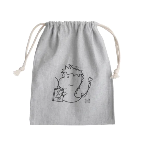 もの知り龍さん Mini Drawstring Bag