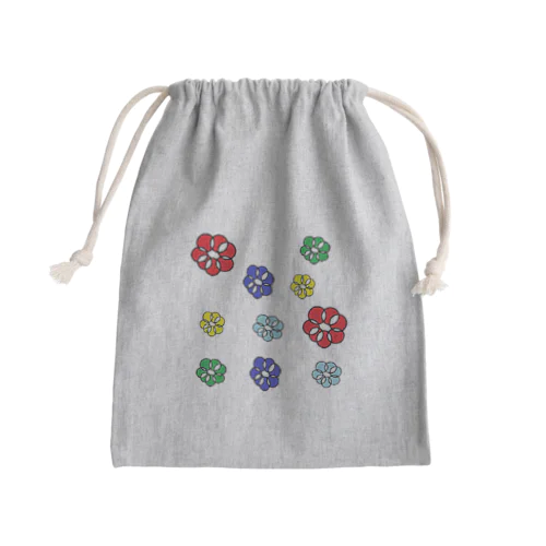 まるまる花 Mini Drawstring Bag
