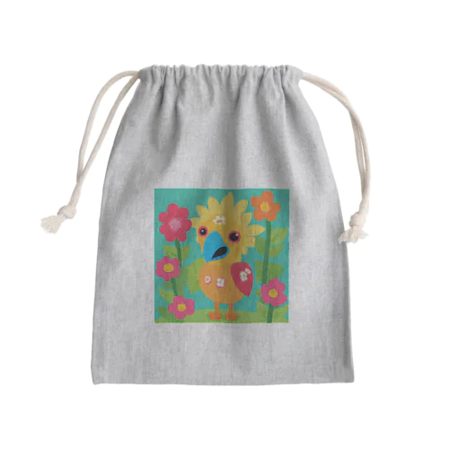 可愛くなりたかった孤高の鷹 Mini Drawstring Bag