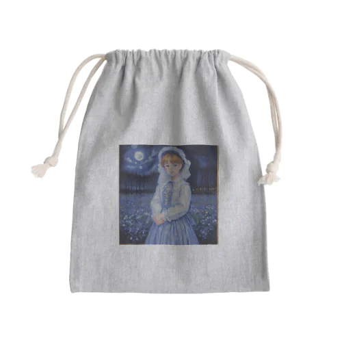 月と共に輝く美女 Mini Drawstring Bag