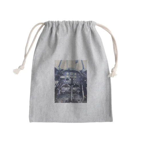 零戦のコックピット Mini Drawstring Bag