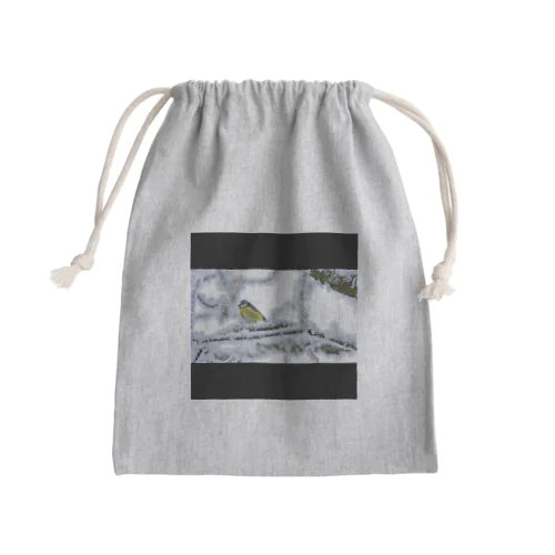 冬の鳥 Mini Drawstring Bag