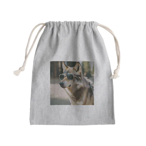 サングラス・オオカミ Mini Drawstring Bag