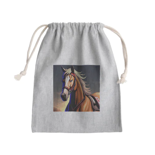 馬(horse) Mini Drawstring Bag