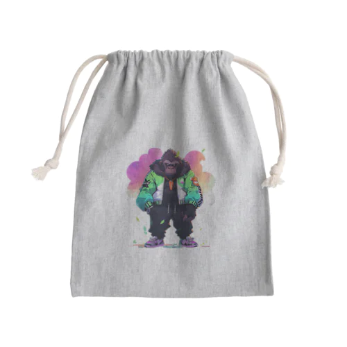 ストリートゴリラ (Street Gorilla) Mini Drawstring Bag