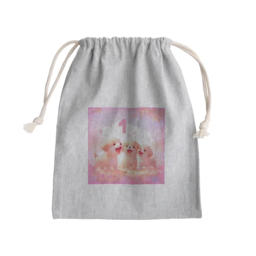 わんわーわん Mini Drawstring Bag