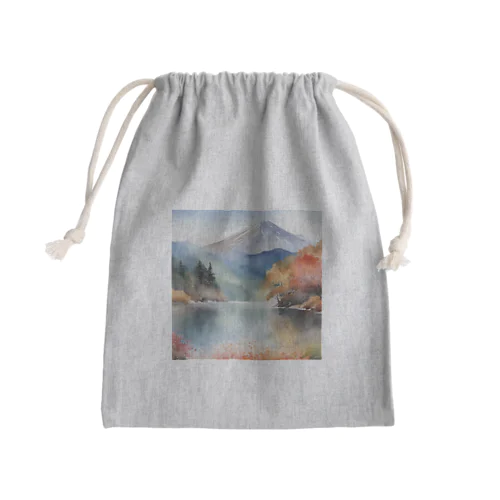 まったり山の絵君 Mini Drawstring Bag
