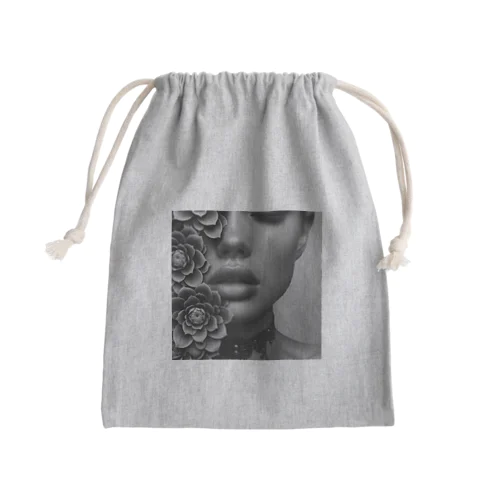 花の囁き Mini Drawstring Bag