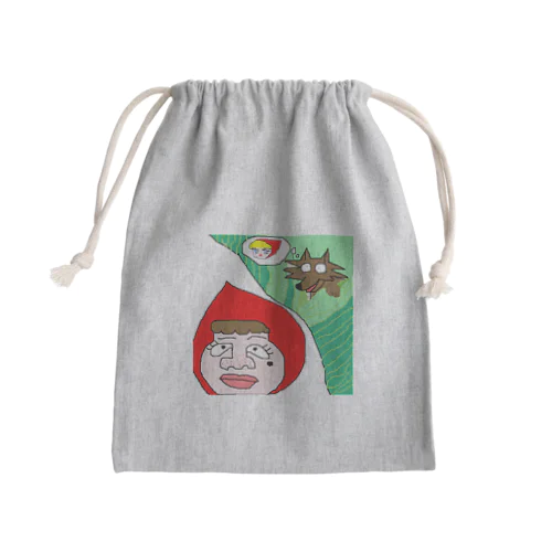 食欲をなくす狼 Mini Drawstring Bag