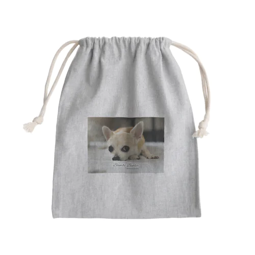 世界初！本物の犬執事・ドッグバトラーのバンビ君 Mini Drawstring Bag