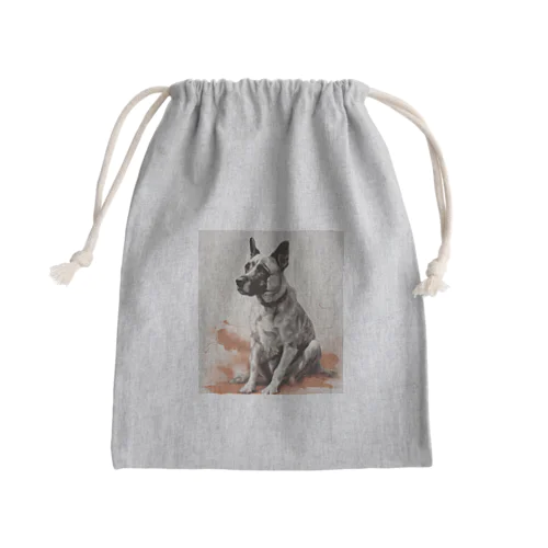 男前の犬 Mini Drawstring Bag