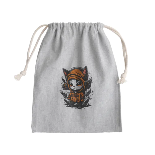 ちびネコ Mini Drawstring Bag