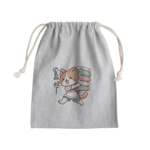 にゃんこ介護士 Mini Drawstring Bag