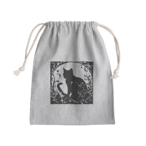 夢見る猫 Mini Drawstring Bag