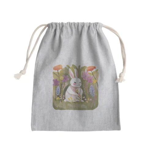 ウサギの遠足 Mini Drawstring Bag