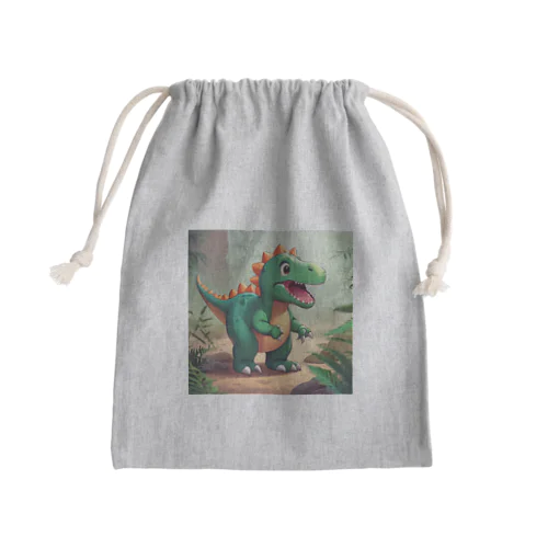 可愛い恐竜イラストグッズ Mini Drawstring Bag