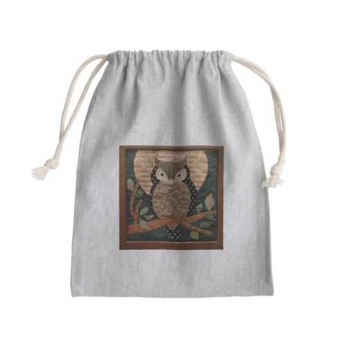 フクロウ Mini Drawstring Bag