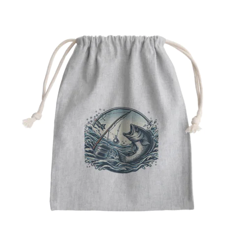 大漁の瞬間 Mini Drawstring Bag