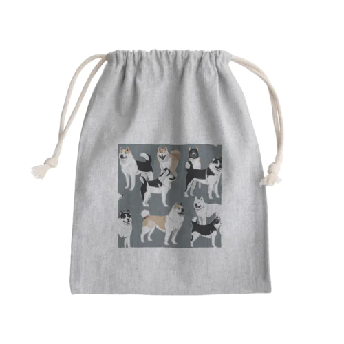 秋田犬２ Mini Drawstring Bag