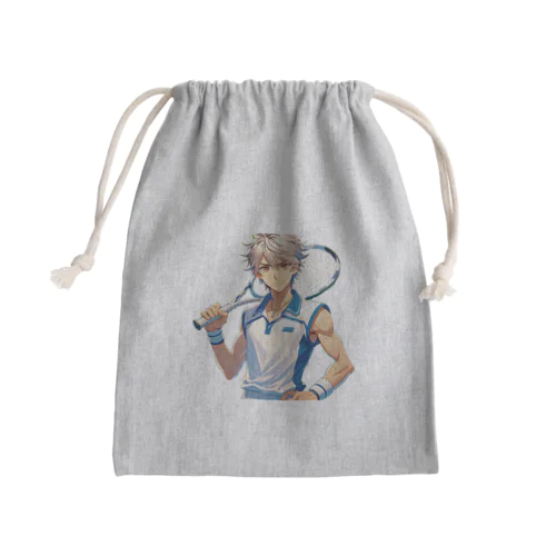 テニスプレイヤーTakashiくん Mini Drawstring Bag