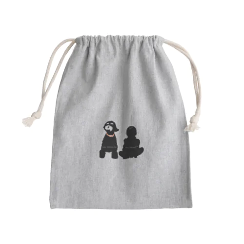 you wanna be my friend? Mini Drawstring Bag