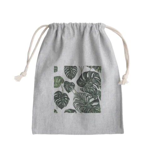 斑入りモンステラグッズ Mini Drawstring Bag