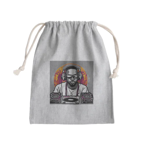 クラブでミキサー回すDJ Mini Drawstring Bag