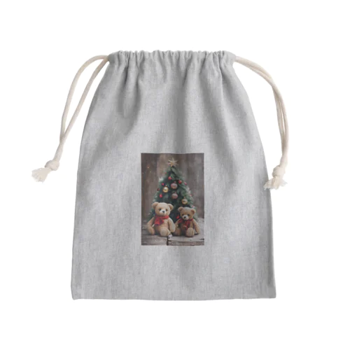 テディーベア兄弟のクリスマス３ Mini Drawstring Bag