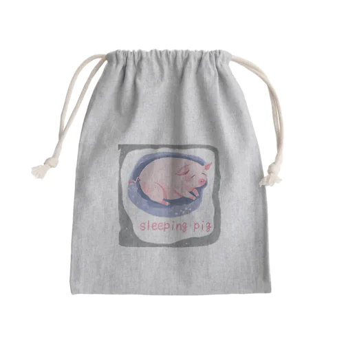 寝てるぶたちゃんグッズ Mini Drawstring Bag