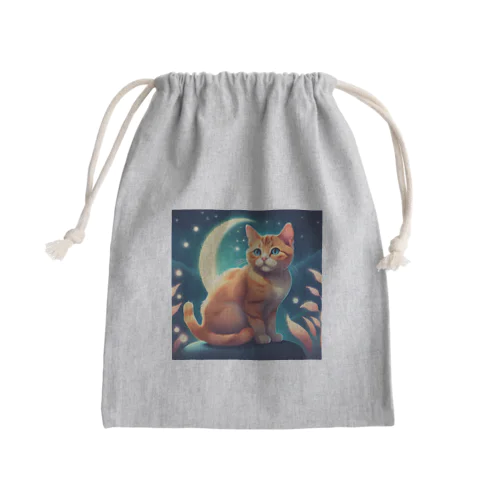 可愛いくて、幻想的な猫のグッズです! Mini Drawstring Bag