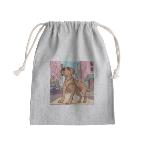 街ゆくDOG Mini Drawstring Bag