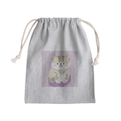 猫の水彩画グッズ Mini Drawstring Bag