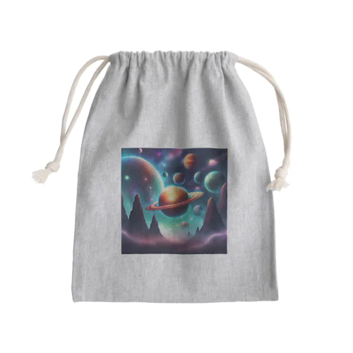 宇宙に浮かぶ惑星 Mini Drawstring Bag