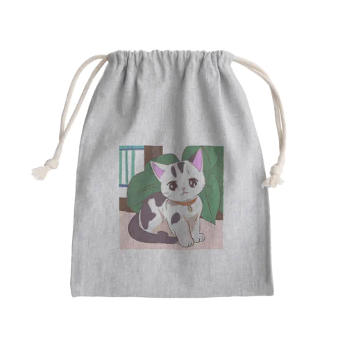 ふわにゃんこ Mini Drawstring Bag