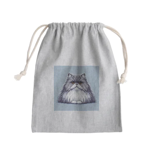 ピクセルペルシャ猫ちゃん Mini Drawstring Bag