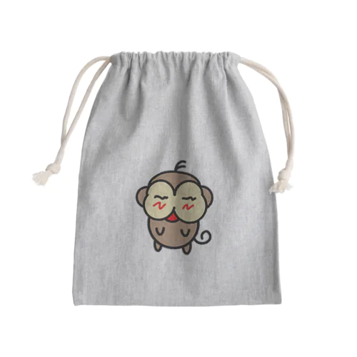 お猿 Mini Drawstring Bag