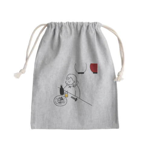 ビールとおでん Mini Drawstring Bag