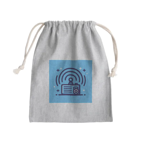 「電波に浸る私たちの心」 Mini Drawstring Bag