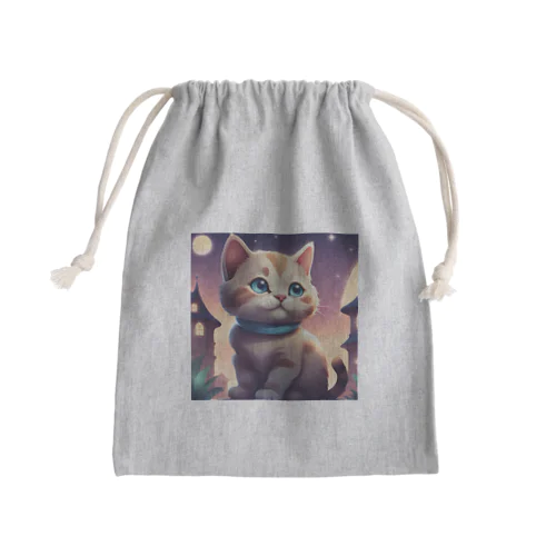 とってもかわいい猫❤️ Mini Drawstring Bag