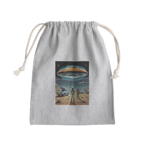 エリア51丁目 Mini Drawstring Bag