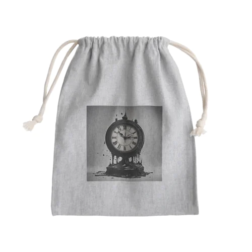 溶ける時計 Mini Drawstring Bag