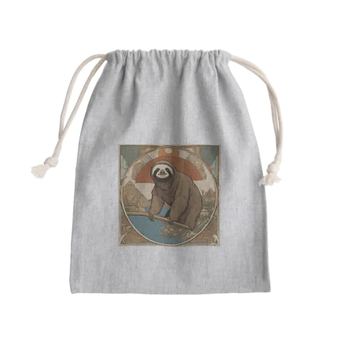 エジプトを旅する気だるげナマケモノ Mini Drawstring Bag