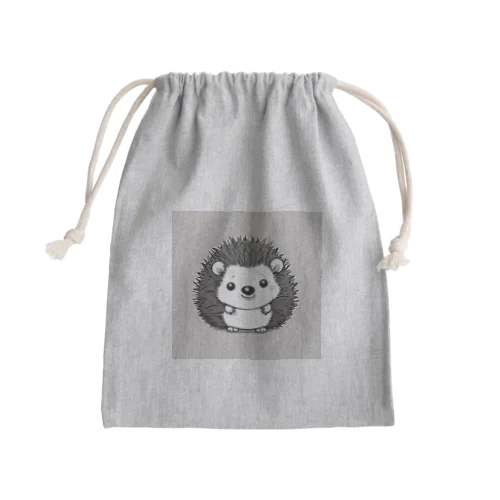 可愛いハリネズミ Mini Drawstring Bag