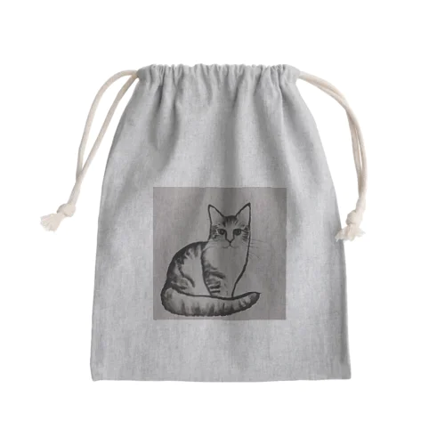 猫ちゃん Mini Drawstring Bag