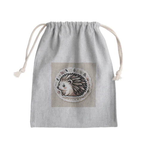 ハリネズミステッカー Mini Drawstring Bag