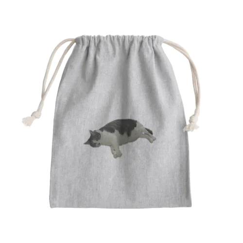 おちてるねこ Mini Drawstring Bag