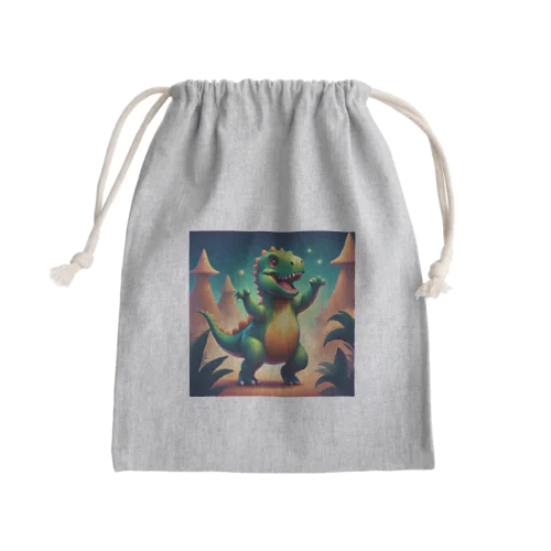 恐竜のダンス Mini Drawstring Bag