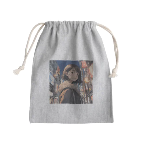 ネオトウキョウ少女サキ Mini Drawstring Bag