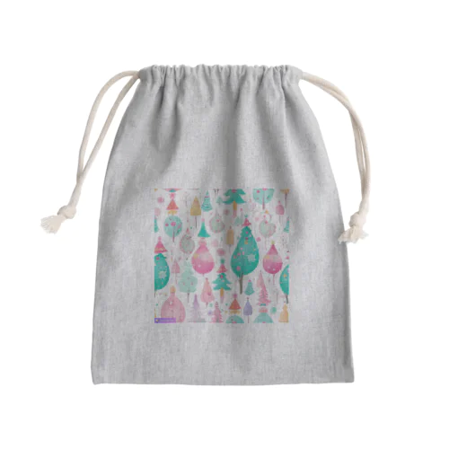 クリスマスのアート Mini Drawstring Bag