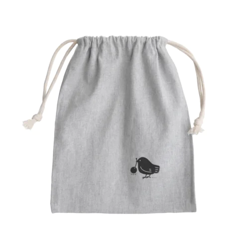 ワンポイント　みつぐとり Mini Drawstring Bag